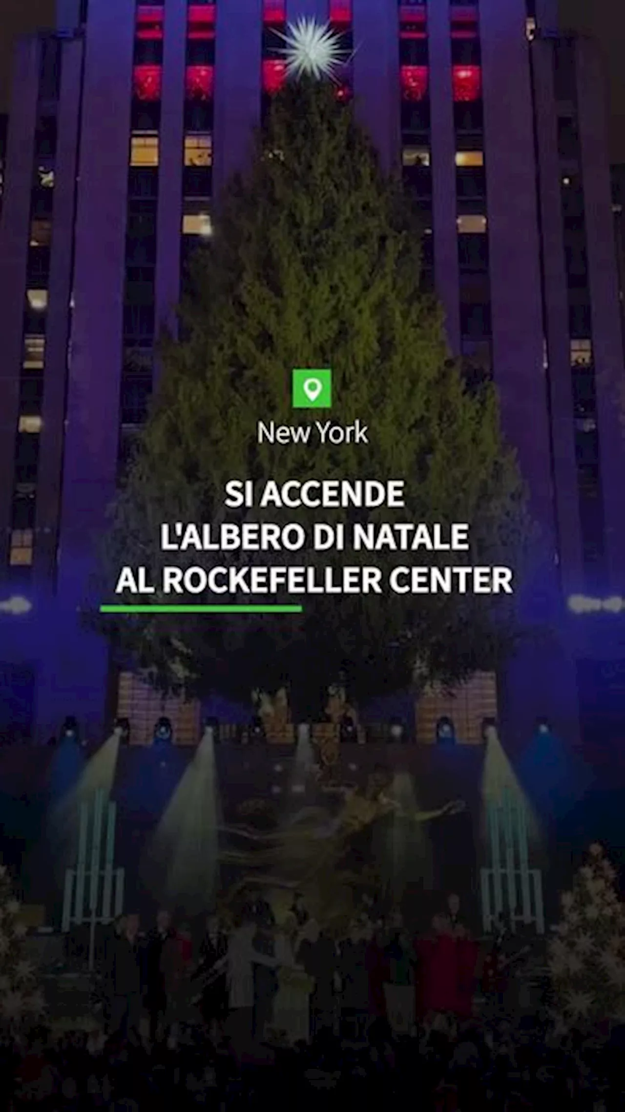 Si accende l'albero di Natale del Rockefeller Center