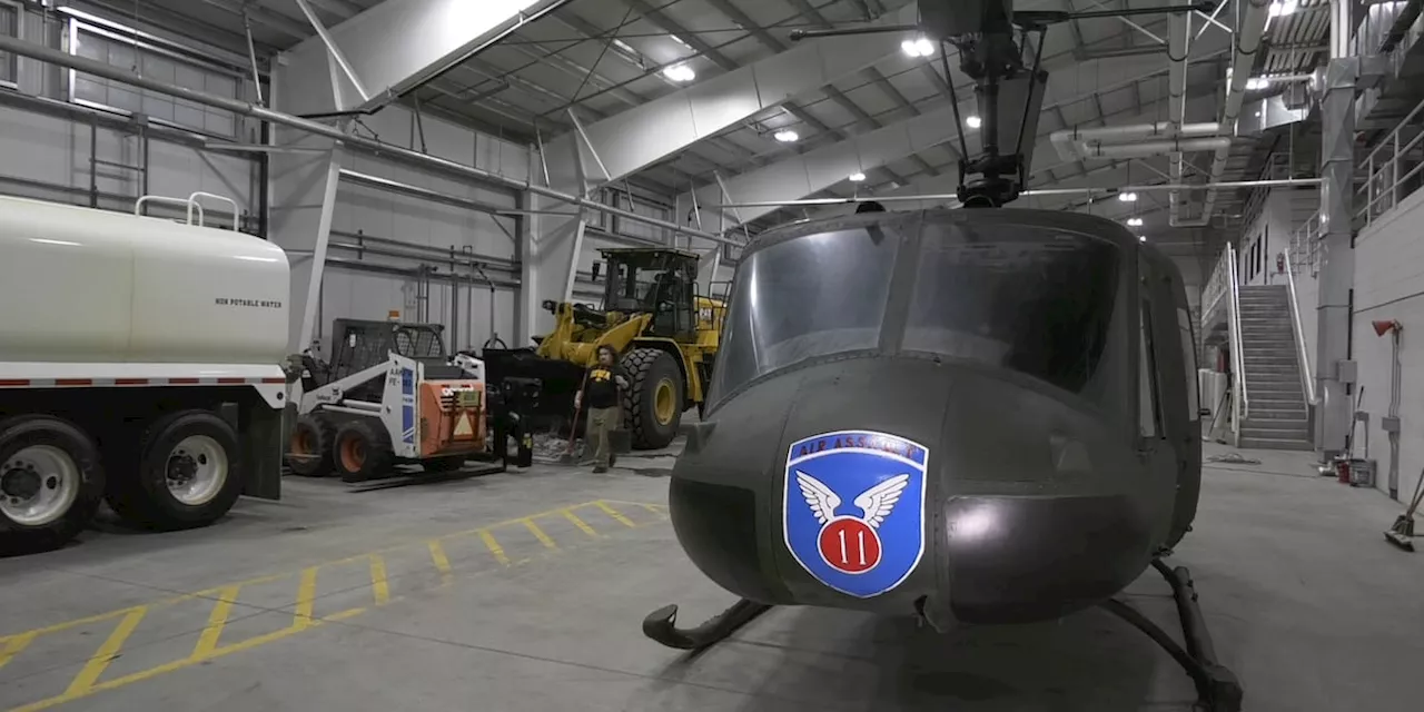 Fairbanks student gives Vietnam War helicopter a makeover for Eagle Scout project