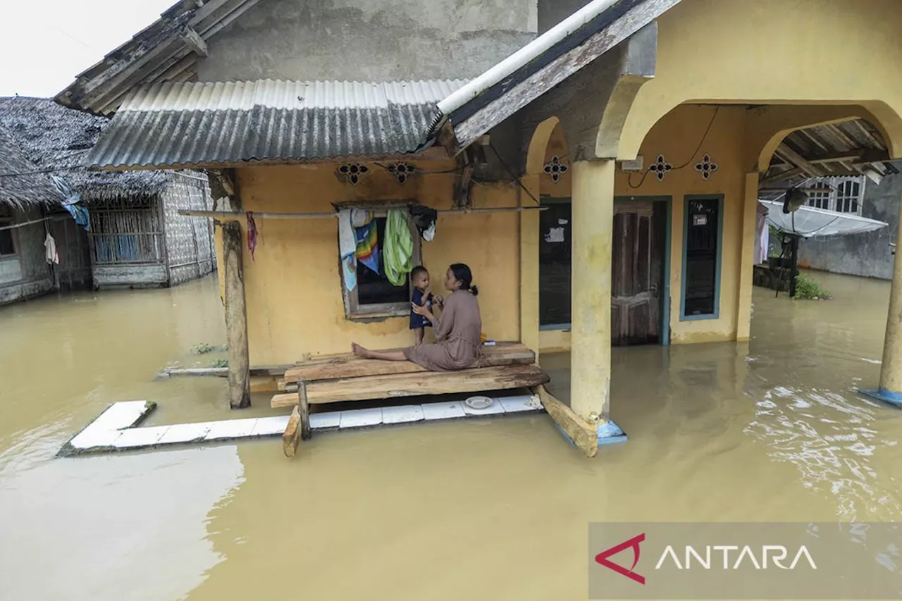 Pantauan Banjir di Desa Idaman, Pandeglang, Banten