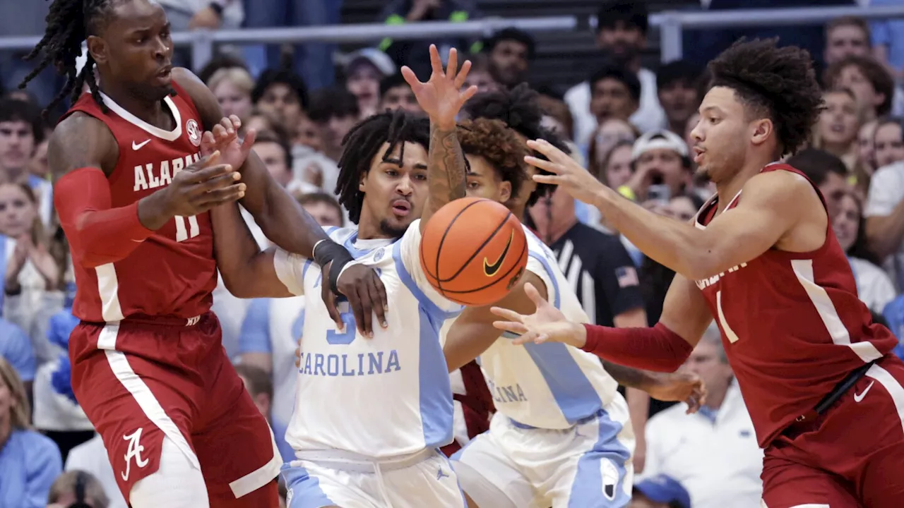 No. 10 Alabama beats No. 20 North Carolina 94-79 in the ACC-SEC Challenge