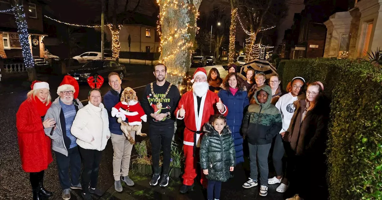 Belfast community comes together to light up street's 'Christmas trees'