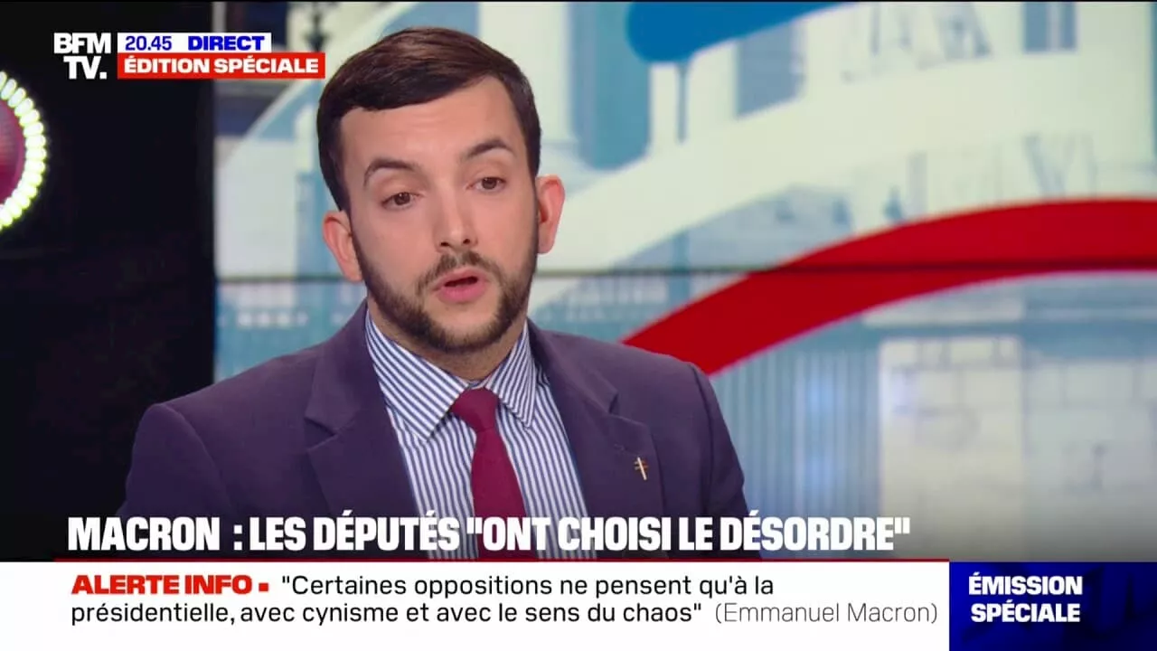 Jean-Philippe Tanguy (RN): 'Par son allocution, M. Macron a démissionné de ses responsabilités'