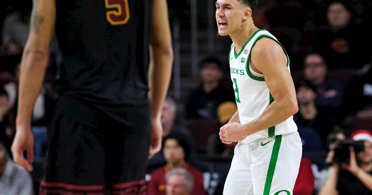 Shelstad scores career-high 24 points as No. 12 Oregon tops USC 68-60 in Big Ten debut for both