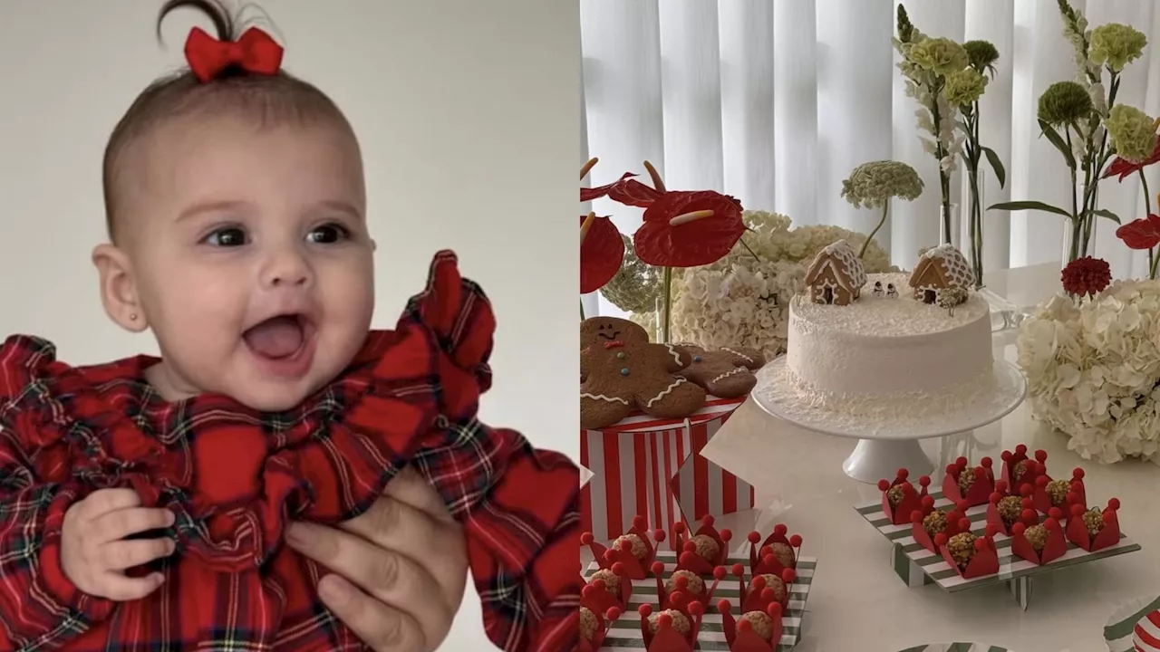 Filha de Amanda Kimberlly e Neymar ganha festa natalina de 5 meses