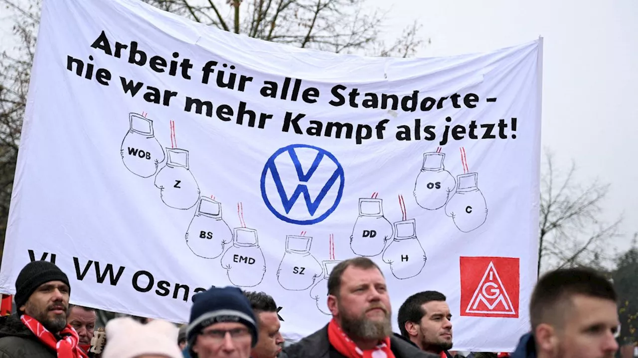 Fast alle Werke betroffen: Erneut bundesweiter Warnstreik bei VW