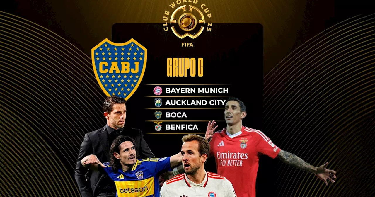 El grupo de Boca en el Mundial de Clubes: debut vs. Benfica de Di María y Otamendi, revancha con ¡Bayern! y Auckland City