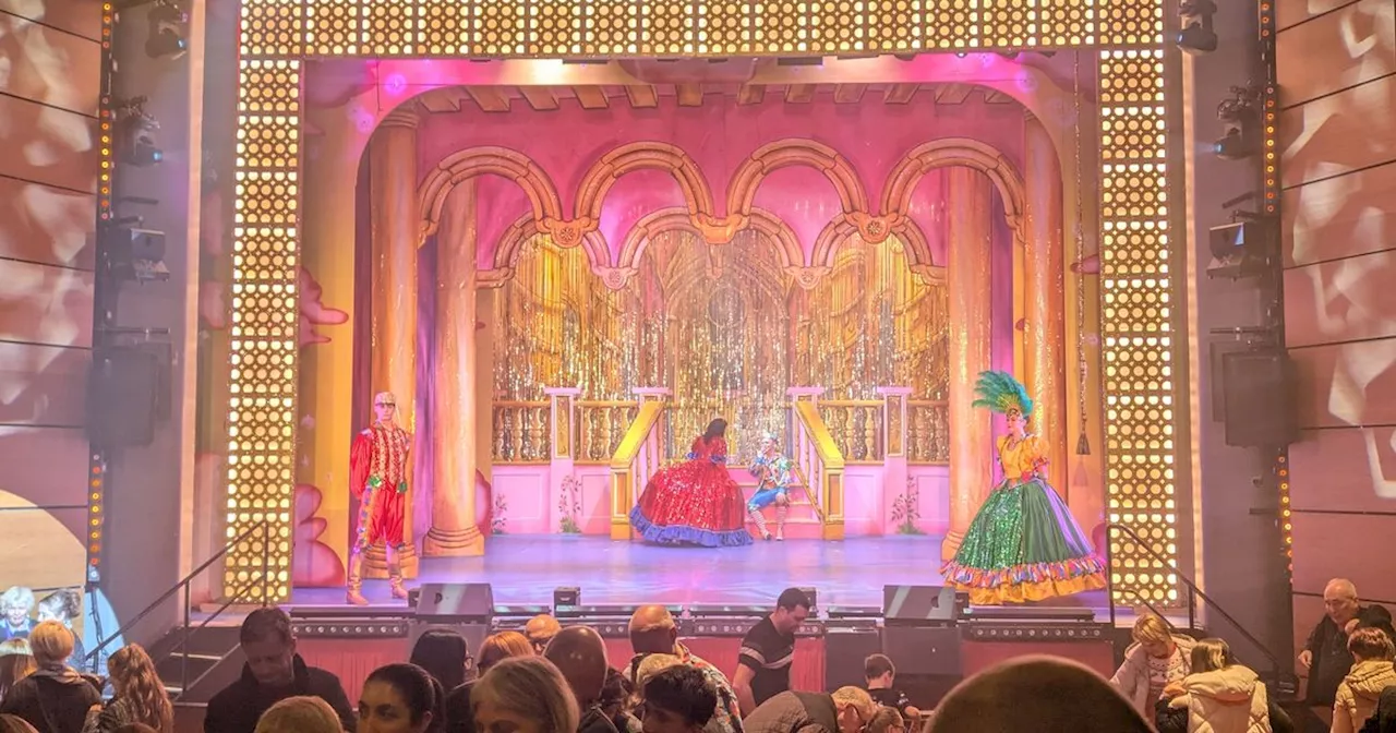 Family pantomime takes off after stage spotlight explodes