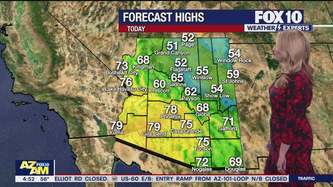 Arizona weather forecast: Sunny skies and above-average temps in Phoenix