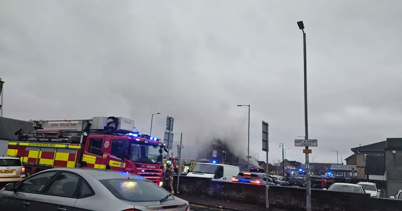 Man taken to hospital after Wishaw building fire as seven fire crews tackled blaze