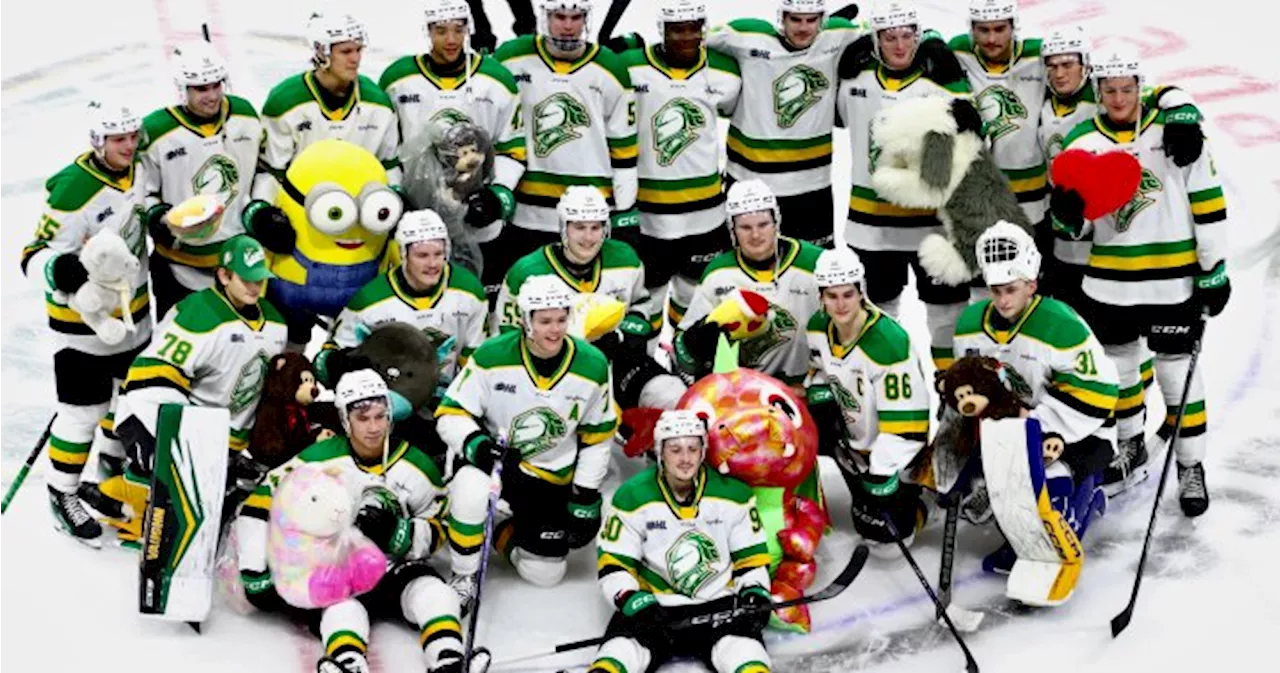 A new record for teddy bears and a continuation of two major streaks as Knights down Owen Sound