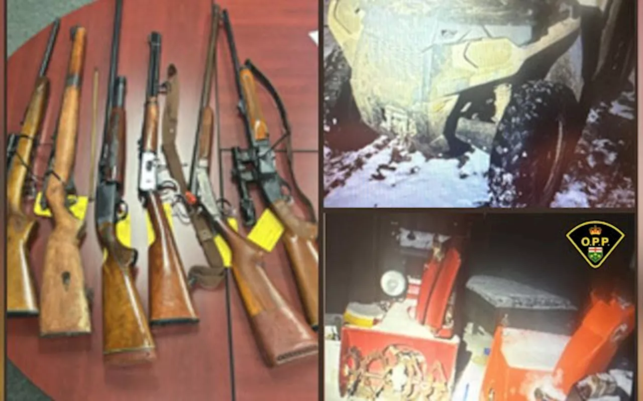 OPP recovers stolen firearms, Prescott man faces 30 charges