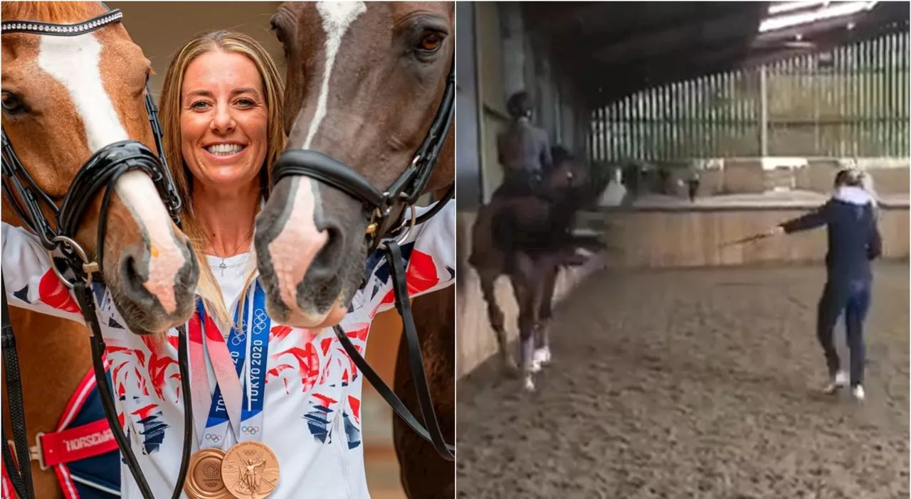 Charlotte Dujardin sospesa per un anno per aver frustato il suo cavallo. Si era ritirata da Parigi 2024: «Mi v