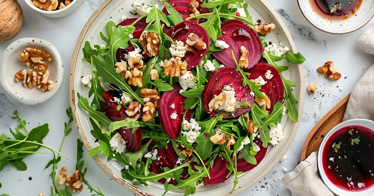 Fröhlicher Winter-Salat: Rucola mit Roten Rüben