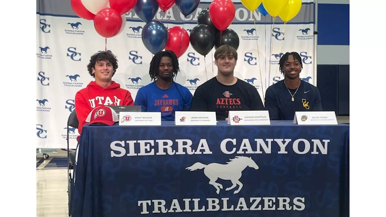 Football Early Signing Day: Sierra Canyon QB Wyatt Becker, teammates grateful, excited on their big day