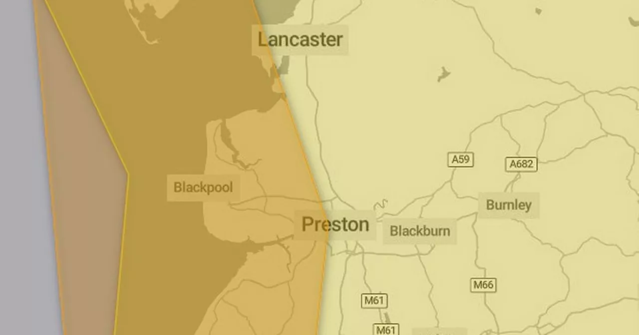 Storm Darragh to batter Lancashire as Met Office issues severe amber warning