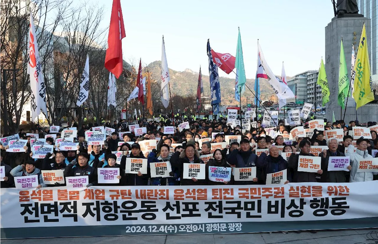 국내외 동시다발적 시위, 윤석열 대통령 퇴진 요구 거세