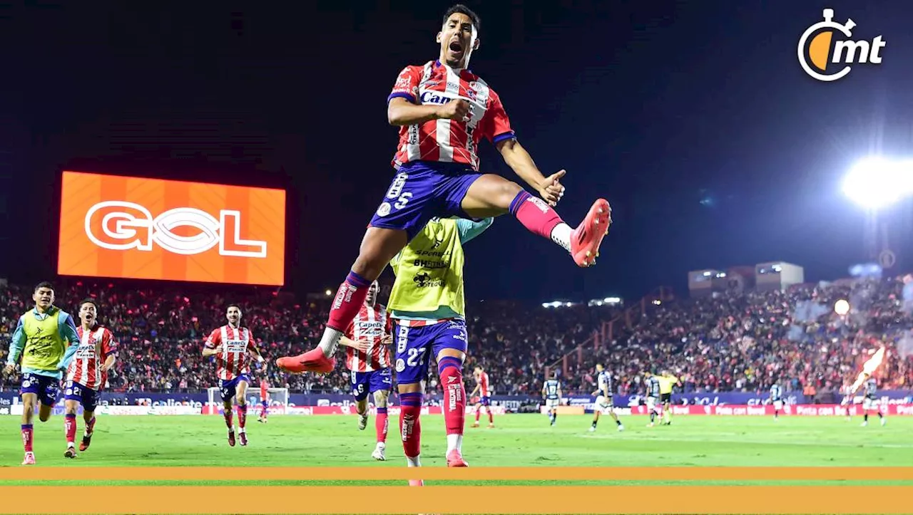 Atlético San Luis derrota a Rayados en la Ida de la Semifinal