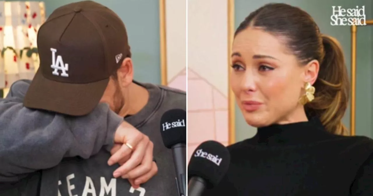 Louise Thompson and Ryan Libbey break down in tears while recounting hospital ordeal