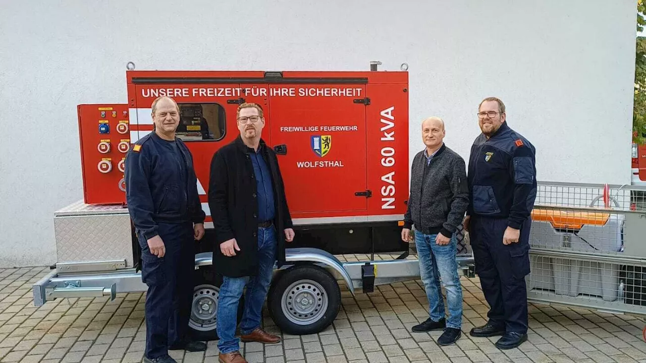 Notstromaggregat für die Feuerwehr Wolfsthal