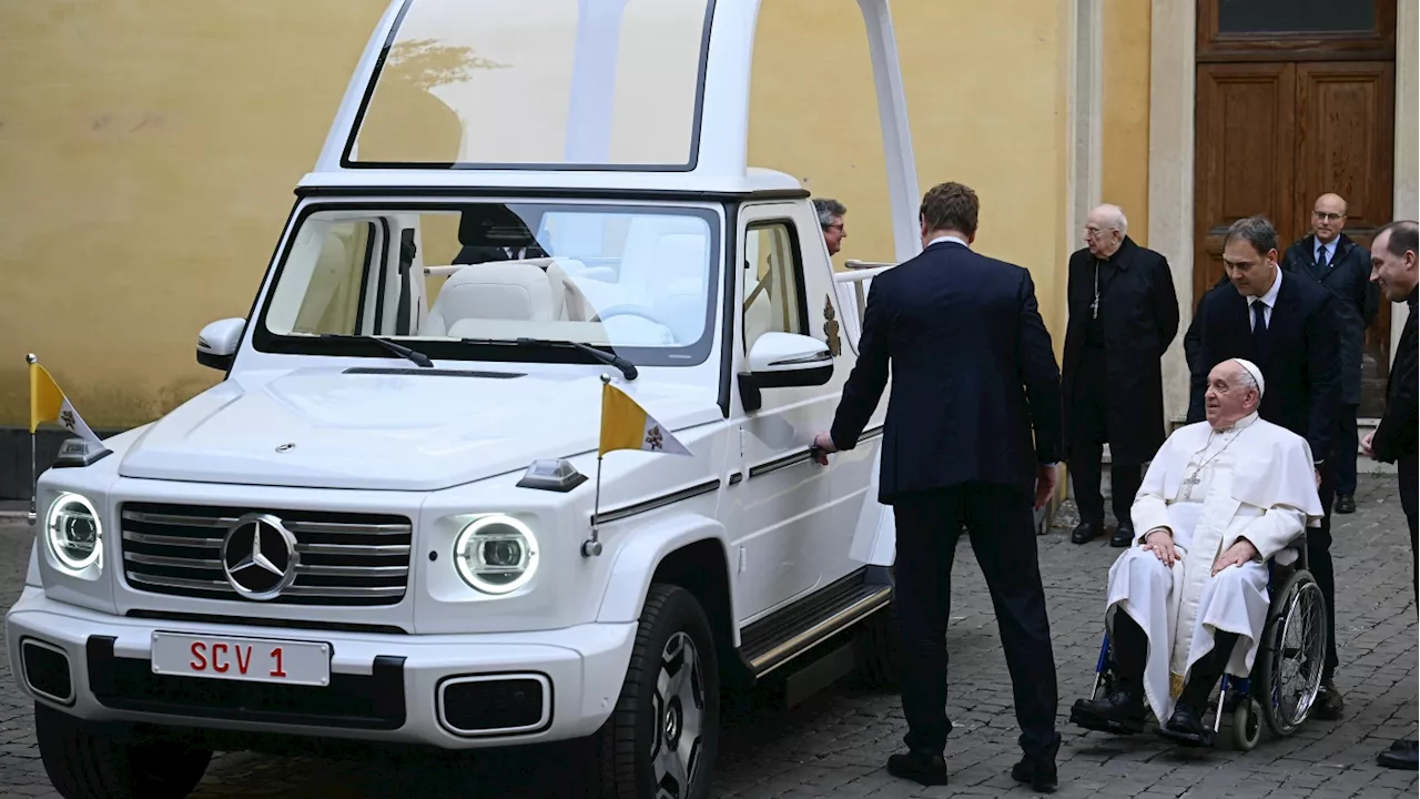 Pope Francis goes electric in new eco-friendly popemobile