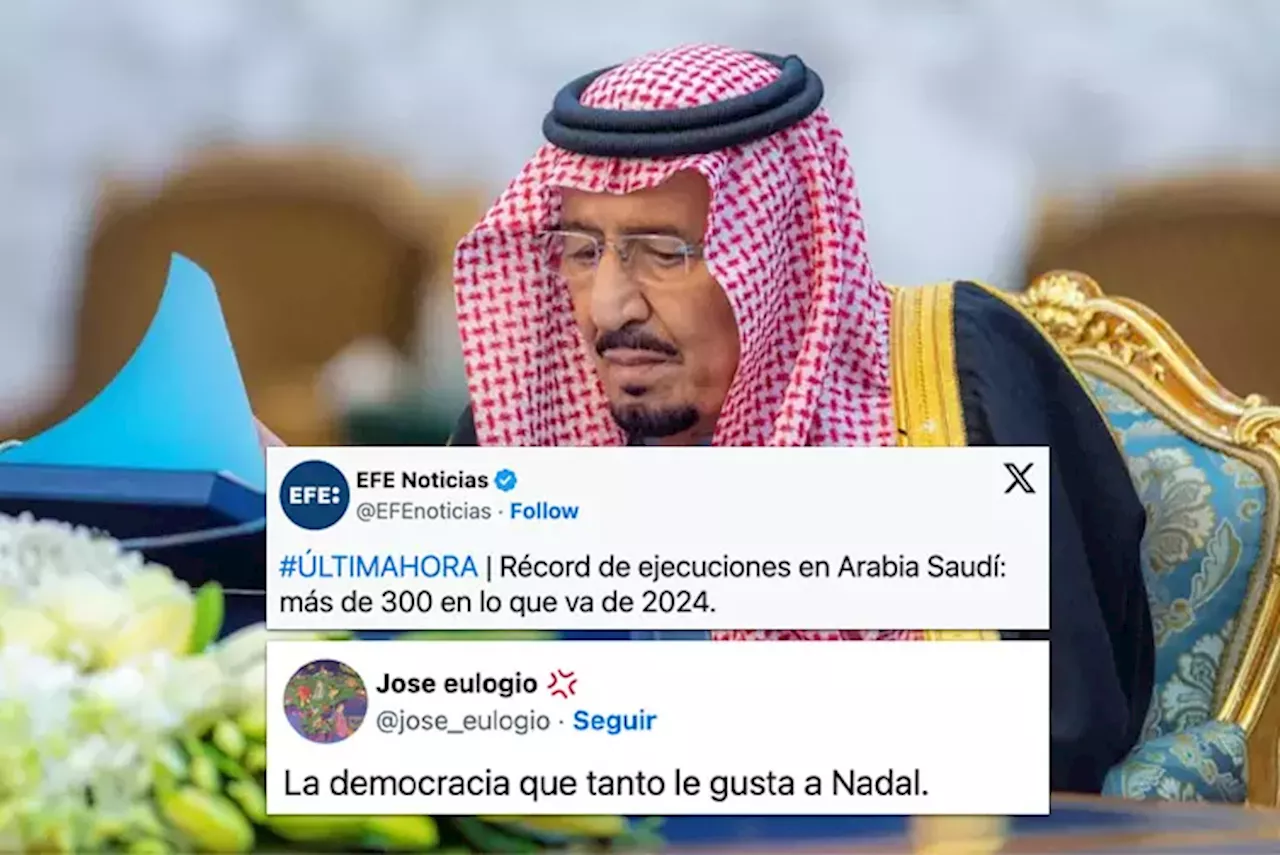 Una ONG denuncia el récord de ejecuciones en Arabia Saudí y las redes responden: 'La democracia que tanto le...