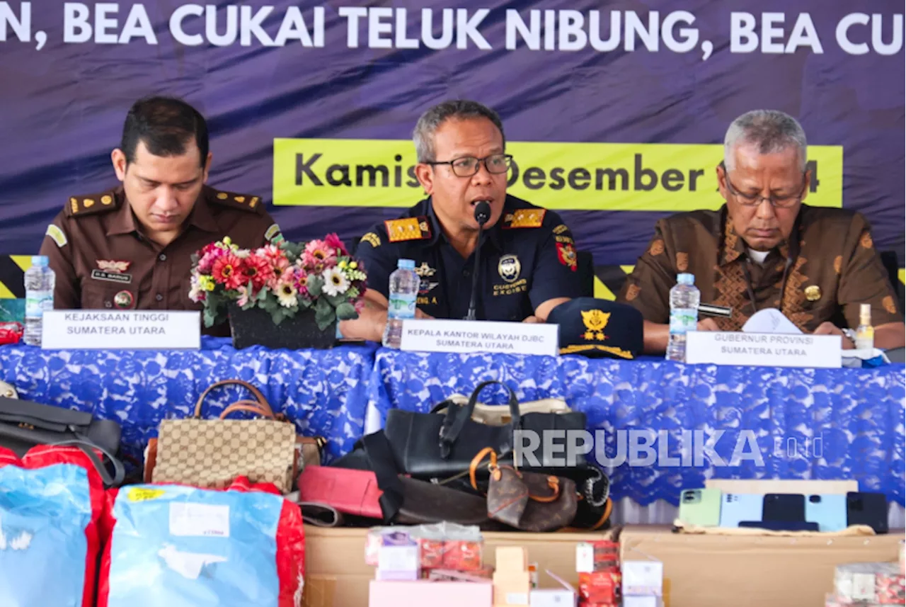 Bea Cukai Musnahkan Barang Ilegal Senilai Rp 3,8 Miliar di Sumatra Utara