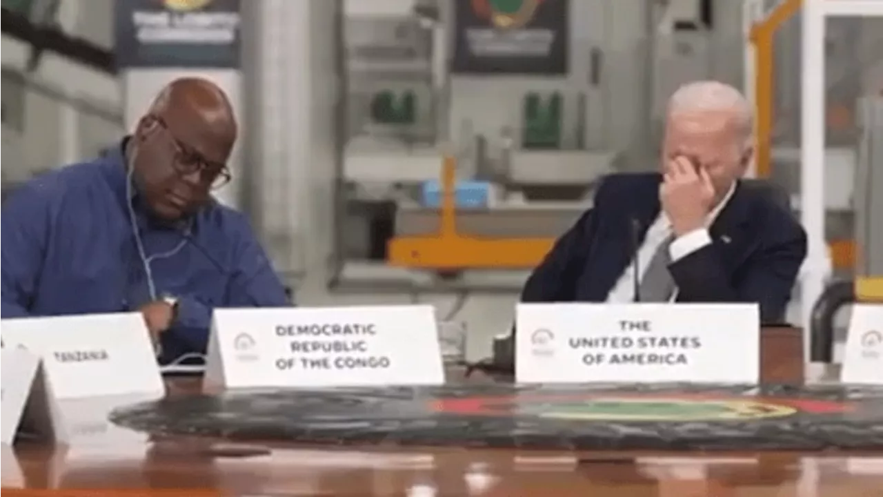 US President Joe Biden Seemingly Falls Asleep During African Leaders Meeting