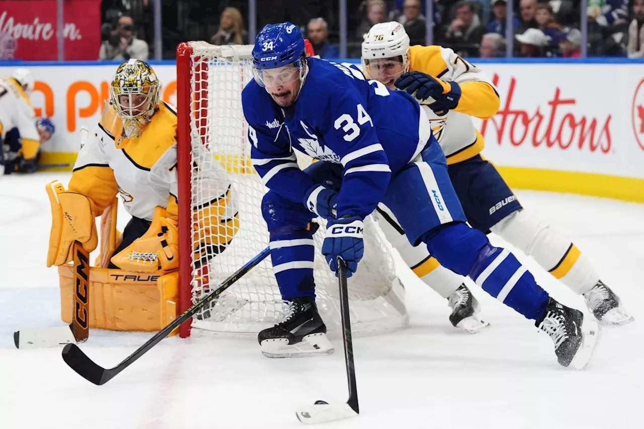 Auston Matthews Scores Twice to Lead Toronto Maple Leafs to Victory Over Nashville Predators