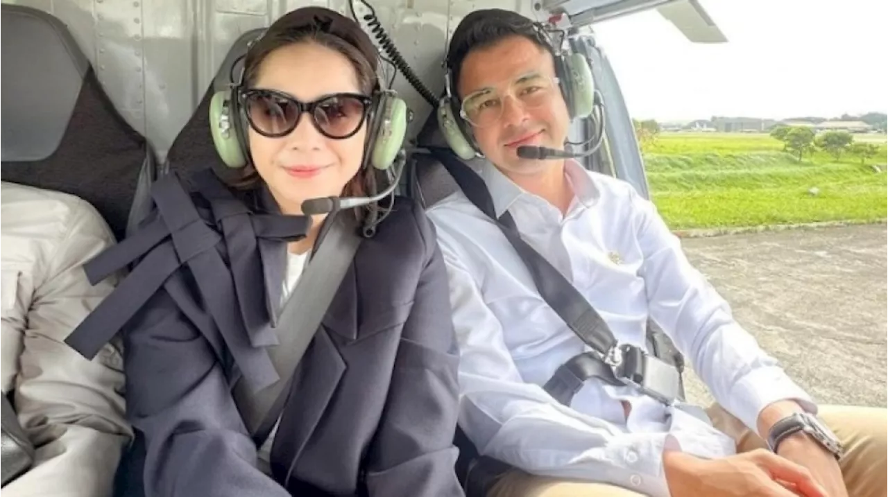 Istri Utusan Khusus Presiden, Nagita Slavina Asik Naik Helikopter Sambil Pamer Casing HP Chanel