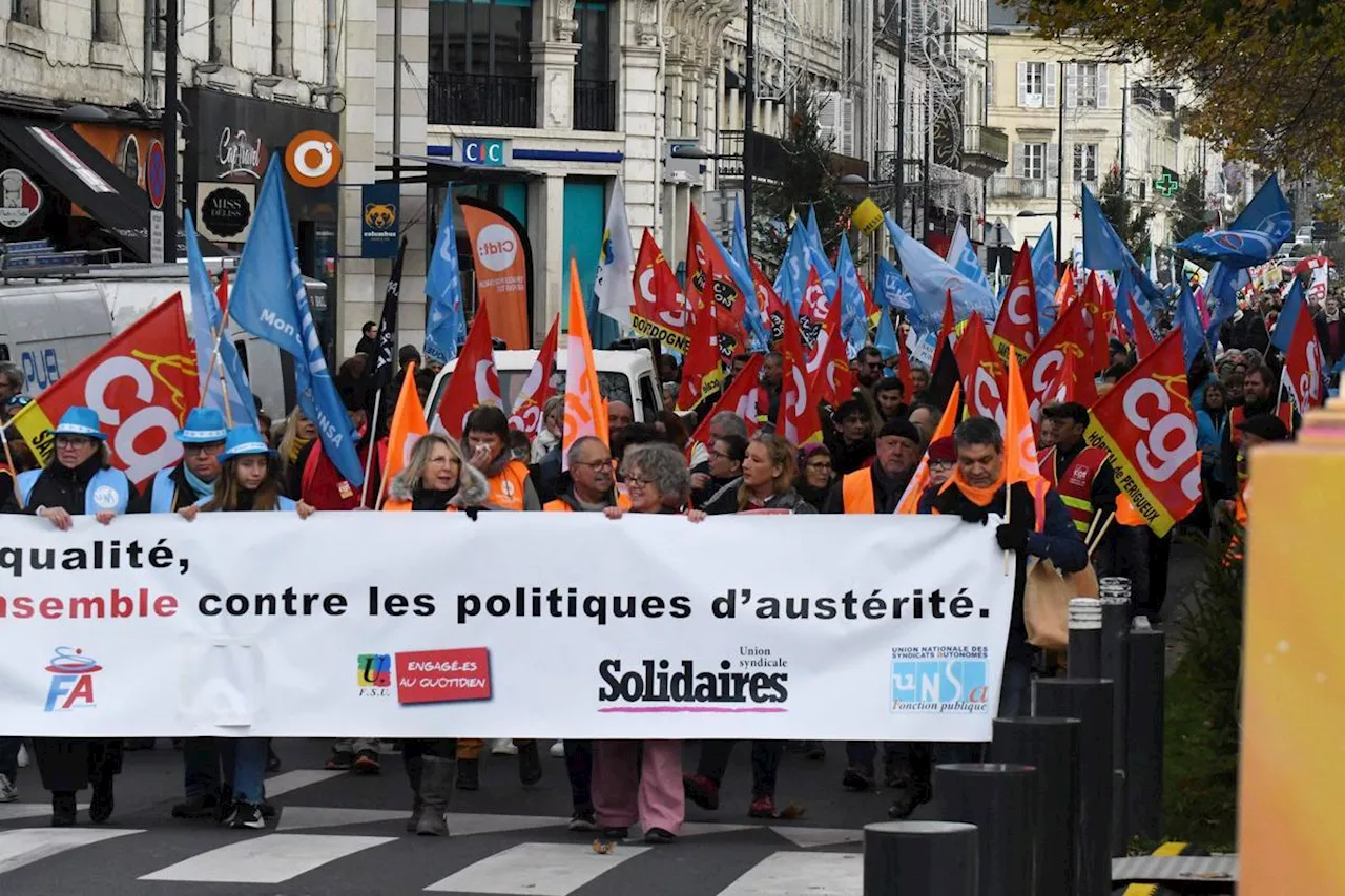 Grève du 5 décembre : un peu moins de 1 000 manifestants à Périgueux