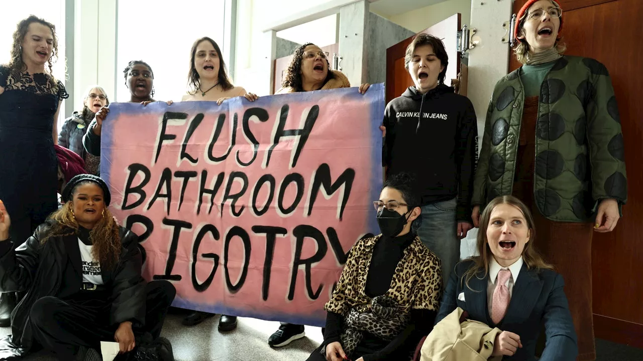 Trans Activists Arrested For Occupying Bathroom Outside Mike Johnson's Office