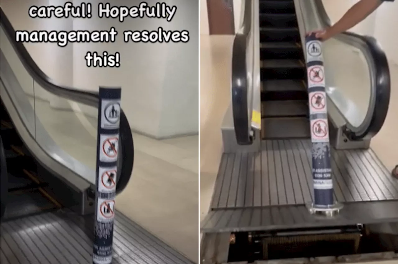 Viral video prompts escalator fix at Marina Square