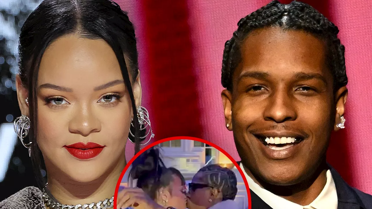 Rihanna and A$AP Rocky Appear Affectionate at NYC Awards Show, Video