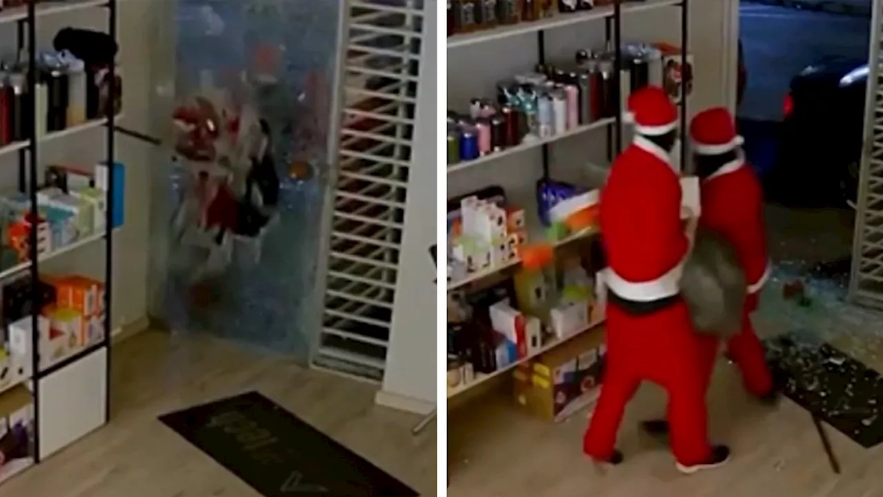 Santa Bandits Loot Electronics Store Ahead of Christmas, Video Shows