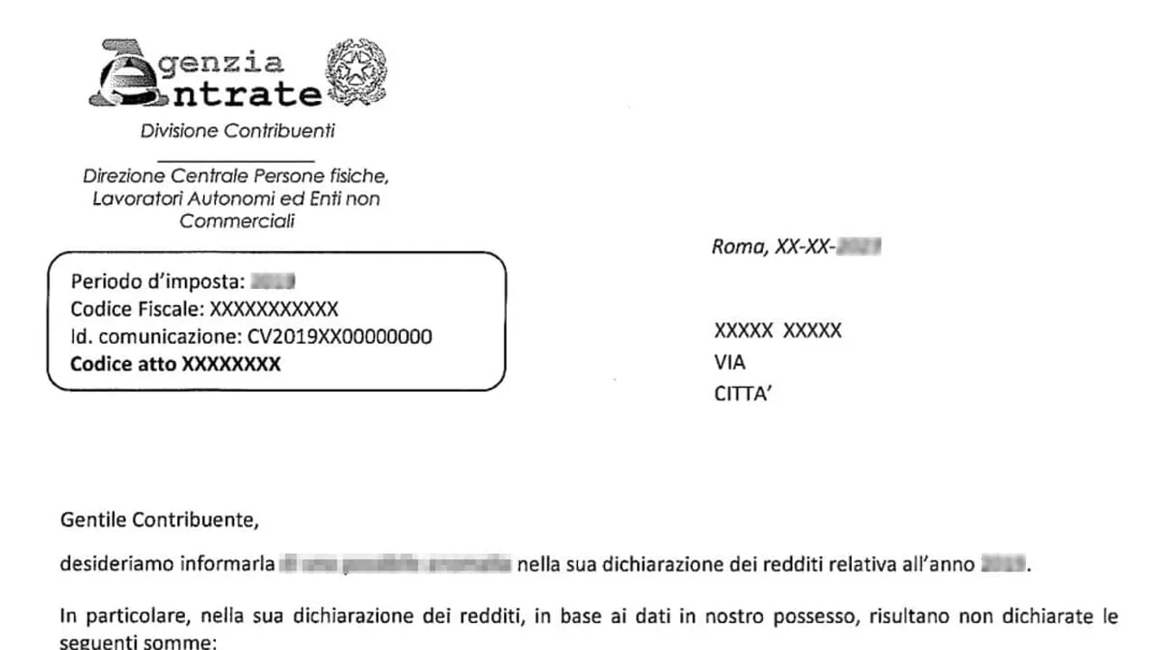 Le lettere "intimidatorie" dall'Agenzia delle Entrate