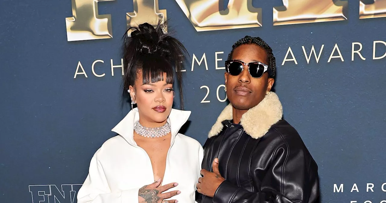 Rihanna and ASAP Rocky Coordinate at Footwear News Achievement Awards