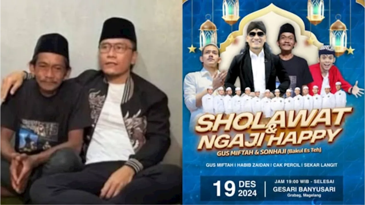 Usai Viral Olok-olok Pedagang Es Teh, Gus Miftah Gelar Pengajian Bareng Sunhaji di Magelang