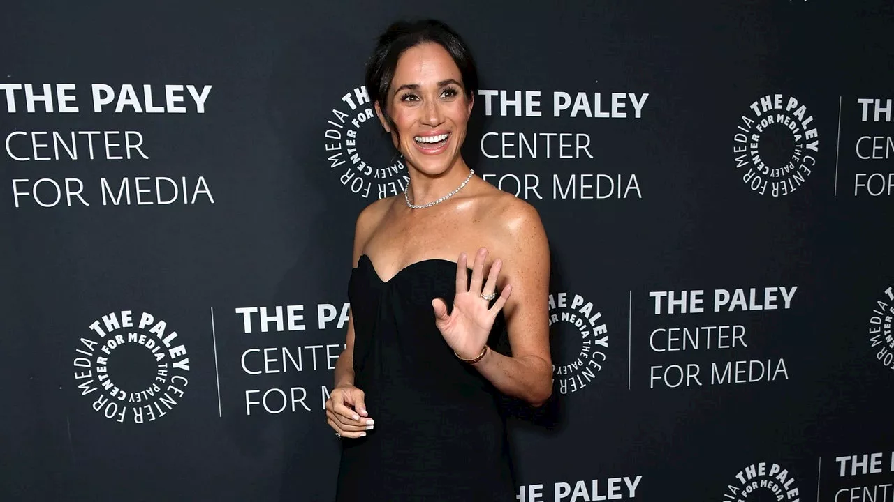 Meghan Markle Kicks Off Party Season in a Classic Black Dress and Diamonds