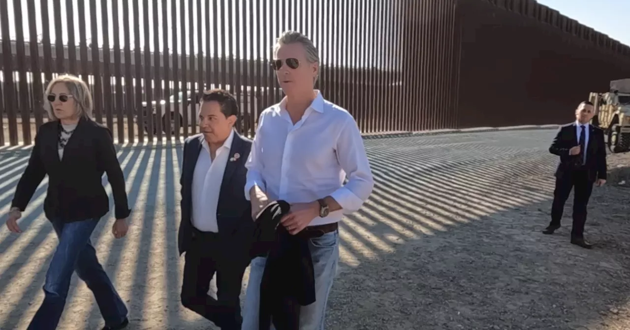 Newsom takes aim at Trump's proposed tariff during border press conference