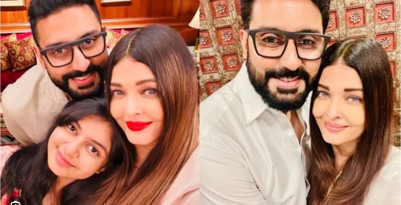 Aishwarya clicks selfies with Abhishek Bachchan, putting end to their divorce bets