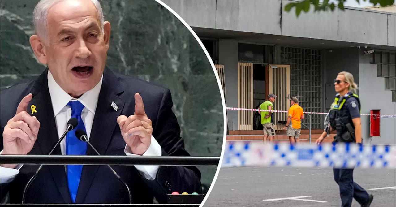 Israel Prime Minister Benjamin Netanyahu says attack on Melbourne synagogue 'impossible' to separate from Aust