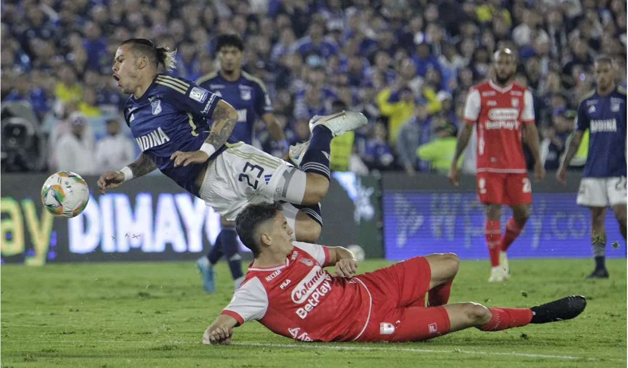 [Fotos] Millonarios se complicó con Santa Fe y sumó un punto en casa