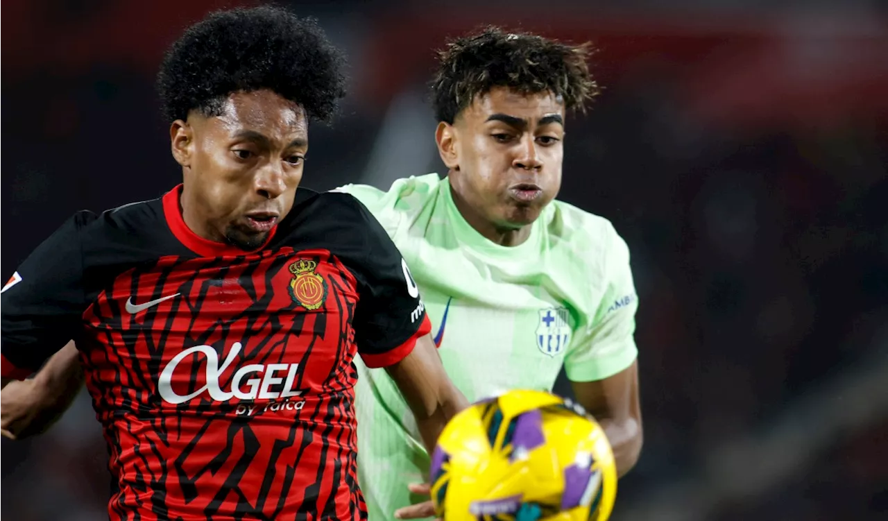 Johan Mojica choca con la derrota en Mallorca: 1-5 contra Barcelona