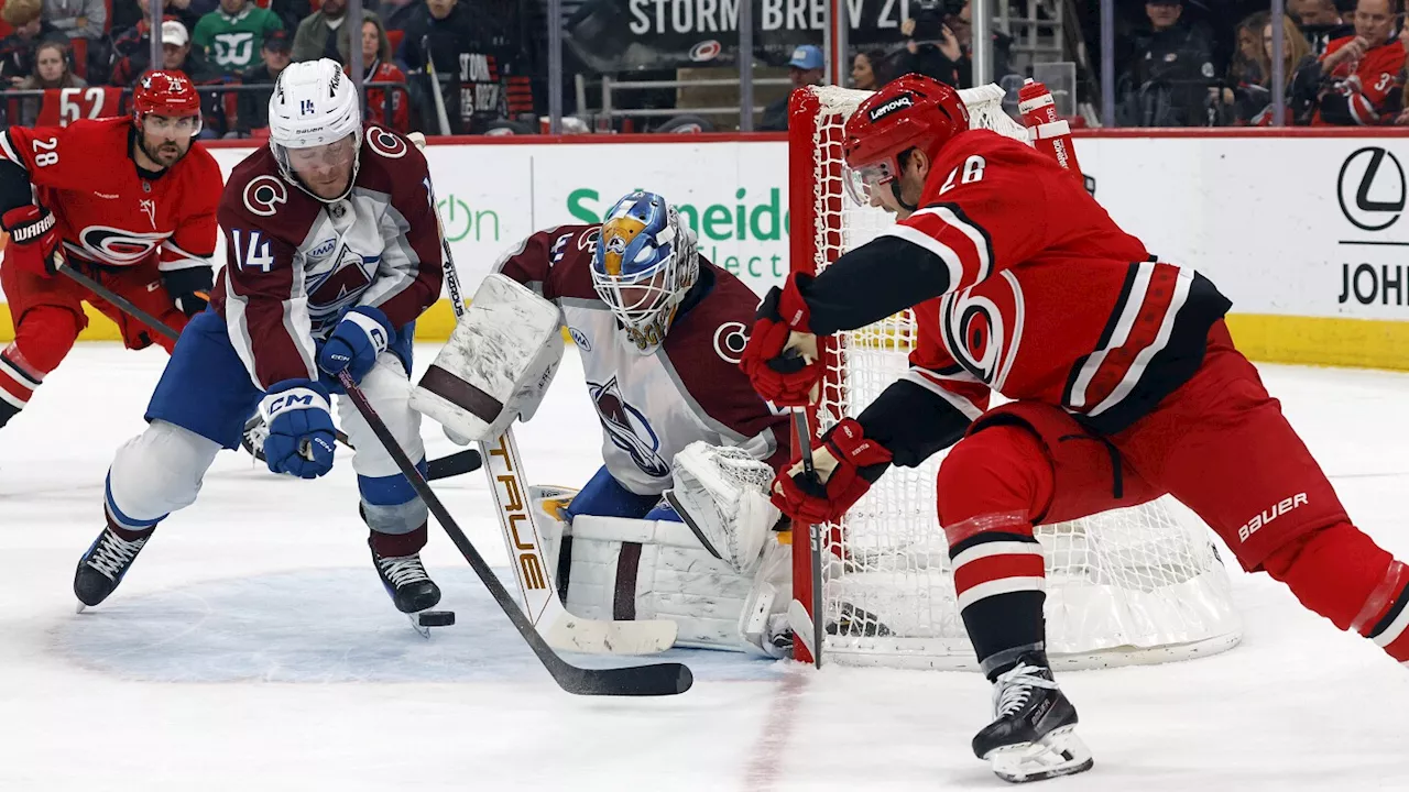 Necas, Svechnikov lead Hurricanes to 5-3 win over Avalanche