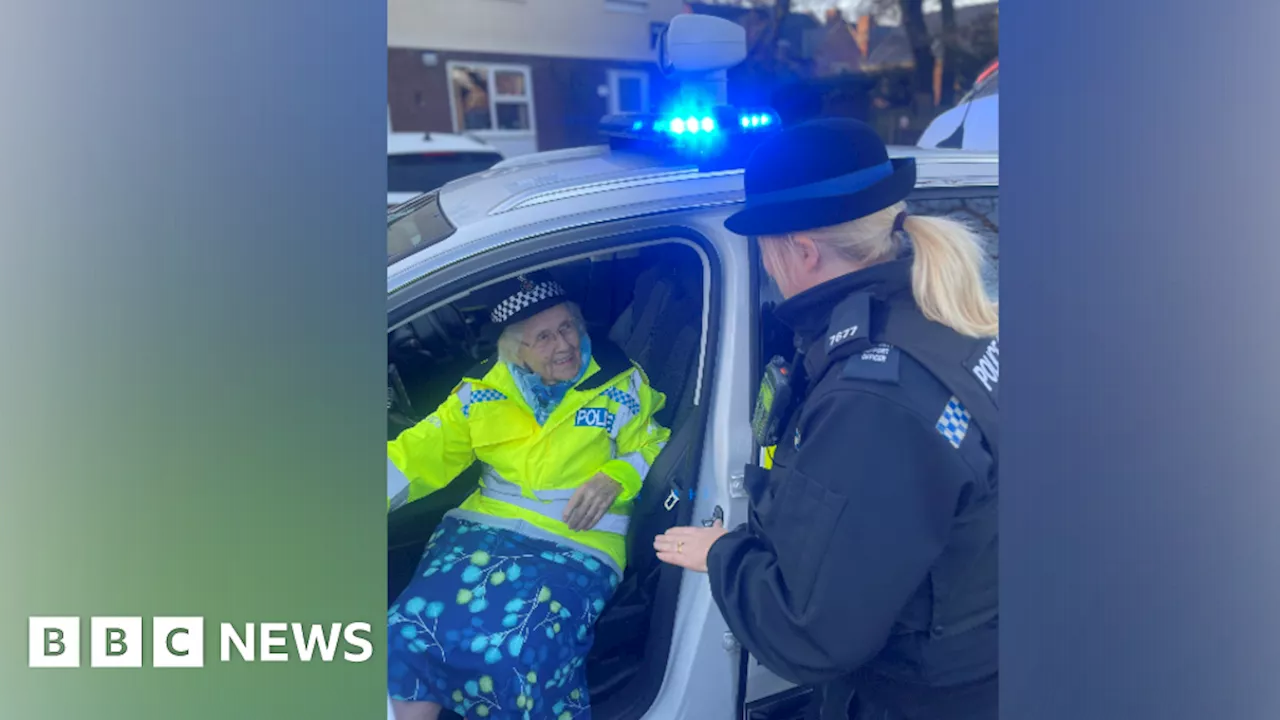 Woman, 93, granted wish to ride in Lancashire Police car in Helmshore