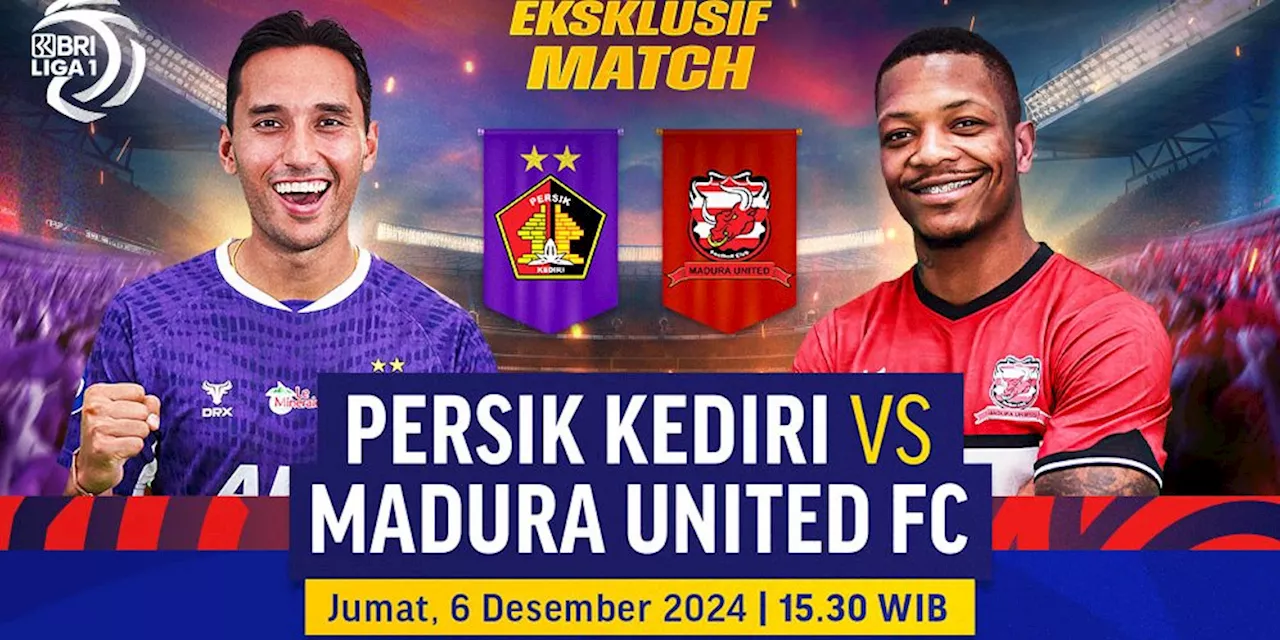 Live Streaming Eksklusif BRI Liga 1: Persik vs Madura United FC di Vidio