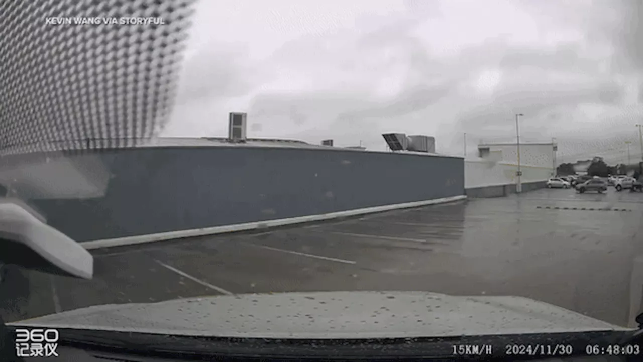 Rogue Tesla Smashes Into Multiple Cars Before Plunging Off Parking Deck