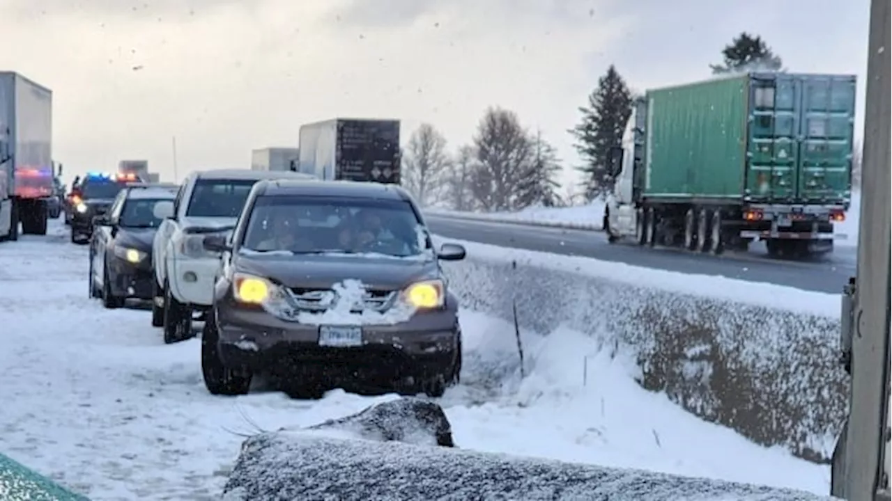 Drivers Stranded for Hours During Snowstorm in Ontario