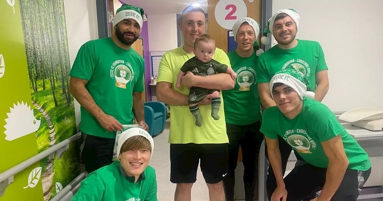 Celtic-mad Scots dad 'starstruck' after players surprise baby fighting cancer