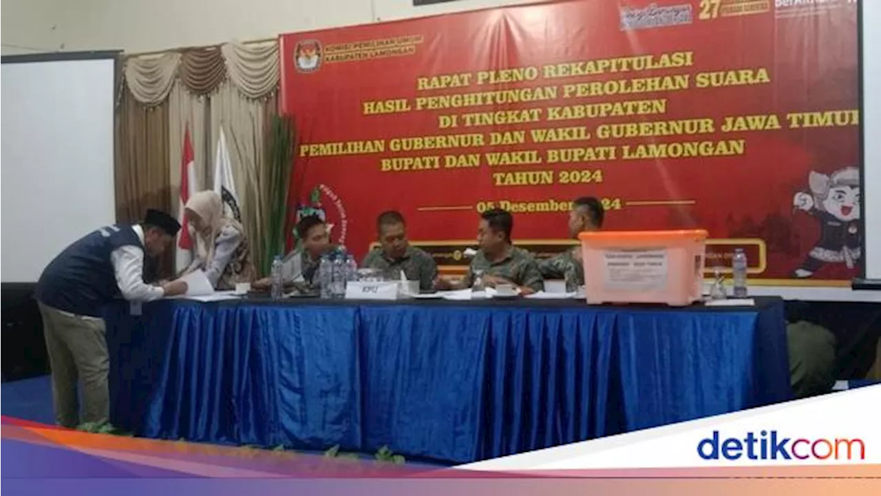 KPU Lamongan Tetapkan Hasil Suara: Yes-Dirham Ungguli Ghofur-Firosya